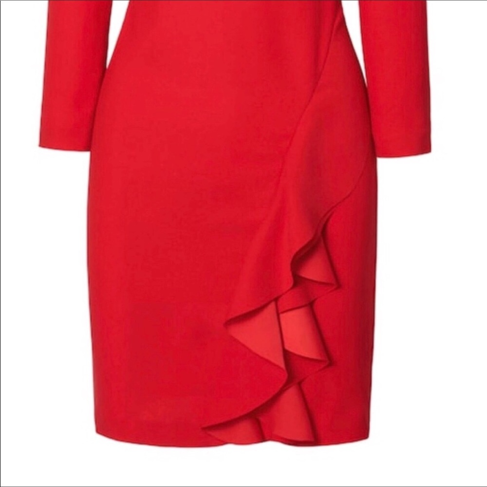 Banana Republic Red Ruffled Dress - Picture 4 of 5